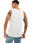 ASOS DESIGN 2 pack vests in navy and white