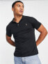 Фото #1 товара Polo Ralph Lauren slim fit pima polo multi player logo in black