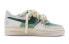 【定制球鞋】 Nike Air Force 1 Low "T10" 特殊鞋盒 双鞋带 手绘喷绘 低帮 板鞋 女款 墨绿棕 / Кроссовки Nike Air Force DD8959-100