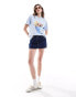 Фото #3 товара ASOS DESIGN oversized t-shirt with bouquet graphic in blue