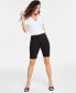 Фото #1 товара Women's High-Rise Denim Bermuda Shorts, Created for Macy's