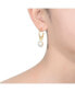 ფოტო #3 პროდუქტის Elegant Sterling Silver 14K Gold Plated Round 11.5-12MM Genuine Freshwater Pearl Hoop Earrings