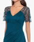 Beaded-Sleeve Gown Neo Emerald, 8 - фото #4