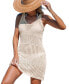 Фото #1 товара Women's Knit Sleeveless Cutout Mini Cover-Up Beach Dress