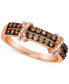 Фото #1 товара Chocolate Diamond & Nude Diamond Double Crisscross Ring (1/2 ct. t.w.) in 14k Gold