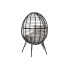 Садовое кресло DKD Home Decor 90 x 65 x 151 cm Чёрный Серый Металл синтетический ротанг