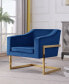 Hampshire 31" Velvet with Stainless Steel Modern Accent Chair