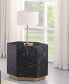 Фото #3 товара Zhuri 20" Faux Marble Hexagon End Table