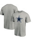 Фото #1 товара Men's Heathered Gray Dallas Cowboys Primary Logo T-shirt