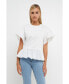 ფოტო #2 პროდუქტის Women's Mixed Media Knit Top