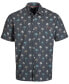 ფოტო #1 პროდუქტის Men's Palm Solo Print Short-Sleeve Button-Up Shirt