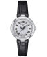 ფოტო #1 პროდუქტის Women's Swiss Bellissima Black Leather Strap Watch 26mm