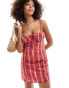 Фото #1 товара Rhythm sahara tie dye mini dress in red