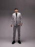 Фото #4 товара Topman slim striped suit trousers in grey