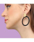 Women's Black Circular Drop Earrings