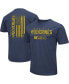 Фото #1 товара Men's Heather Navy Michigan Wolverines OHT Military-Inspired Appreciation Flag 2.0 T-shirt