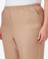 ფოტო #4 პროდუქტის Plus Size Classic Stretch Waist Accord Capri Pants with Button Hem