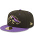 ფოტო #2 პროდუქტის Men's Black, Purple Lowriders de Fresno Copa De La Diversion 59FIFTY Fitted Hat