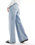 Фото #4 товара Cotton On relaxed wide leg jeans with shoelace waist detail in oasis blue