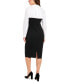 ფოტო #2 პროდუქტის Women's Layered-Look Sheath Dress