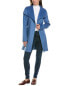 Tahari Ella Wool-Blend Overcoat Women's Blue S