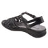 Softwalk Taft S1711-001 Womens Black Leather Strap Sandals Shoes 6