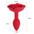 Фото #5 товара Rose Silicone Butt Plug Red