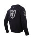 Фото #3 товара Men's Black Las Vegas Raiders Prep Button-Up Cardigan Sweater
