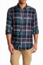 Фото #1 товара Weatherproof NEW Blue Mens USA 2XL Long-Sleeve Button Down Plaid Shirt 151667