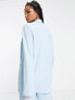 Фото #3 товара ASOS DESIGN Tall jersey slouchy suit blazer in pale blue