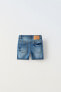 Regular denim bermuda shorts