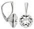 Фото #1 товара Glittering silver earrings Dentelle Crystal