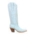 Фото #1 товара Сапоги Casual женские Corral Boots Tall Embroidered Snip Toe Cowboy голубые 15 дюймов Z5254