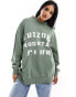 Фото #2 товара ASOS DESIGN oversized hoodie with arizona mountain club applique graphic in khaki