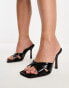 ASOS DESIGN Wide Fit Nichols high heeled mules In black