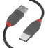 USB-кабель LINDY 36691 Чёрный Серый
