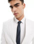 ASOS DESIGN slim linen look suit jacket in off white Белый, Chest 38 Short - фото #5