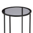 Side table Crystal Black Metal 40 x 40 x 65 cm