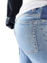 ASOS DESIGN Maternity dad jeans in mid blue