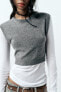 Cropped fine knit vest