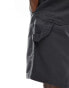 ASOS DESIGN carpenter short in charcoal grey