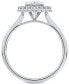 Фото #4 товара Diamond Pear Halo Engagement Ring (3/4 ct. t.w.) in 14k White Gold