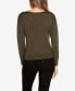 ფოტო #2 პროდუქტის Black Label Women's Embellished Boatneck Sweater