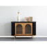 Sideboard Romimex Black Natural Metal MDF Wood 127 x 72 x 46 cm