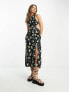 ASOS DESIGN cross back midi sundress in floral print