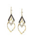 Фото #1 товара Women's White Rhombus Drop Earrings