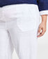 Фото #4 товара Plus Size 100% Linen Cropped Pants, Created for Macy's