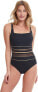 Фото #1 товара Gottex Women's Standard Onyx Square Neck One Piece Swimsuit Blk/Gold Size 40
