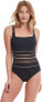 Gottex Women's Standard Onyx Square Neck One Piece Swimsuit Blk/Gold Size 40