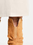 Фото #5 товара ASOS DESIGN Kingdom heeled ruched over the knee boots in tan